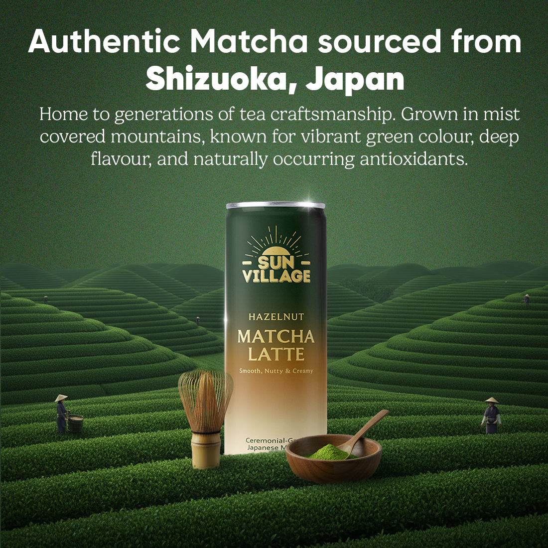 Hazelnut Matcha Latte